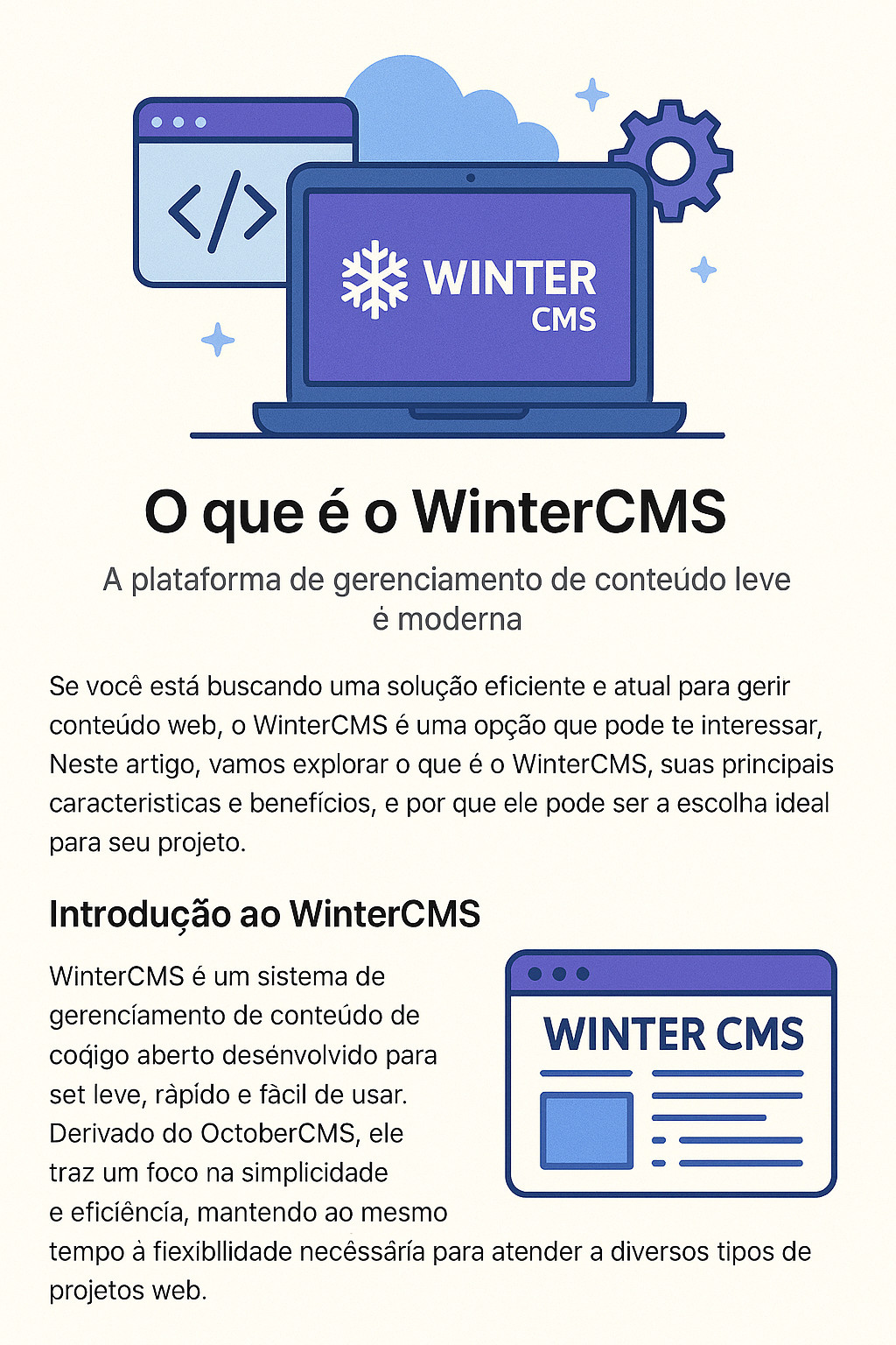 Mockup ilustrado WinterCMS