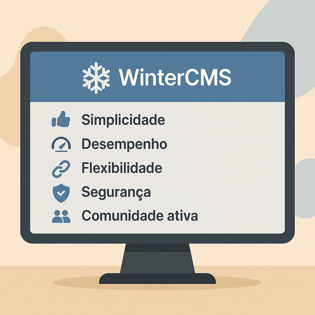 Mockup de funcionalidades WinterCMS