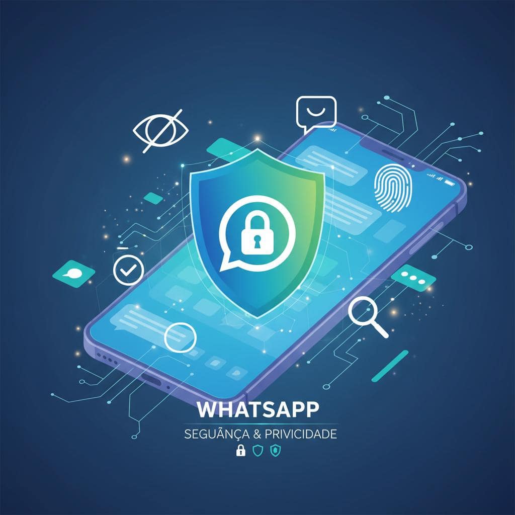 Ilustração de segurança e conformidade no WhatsApp