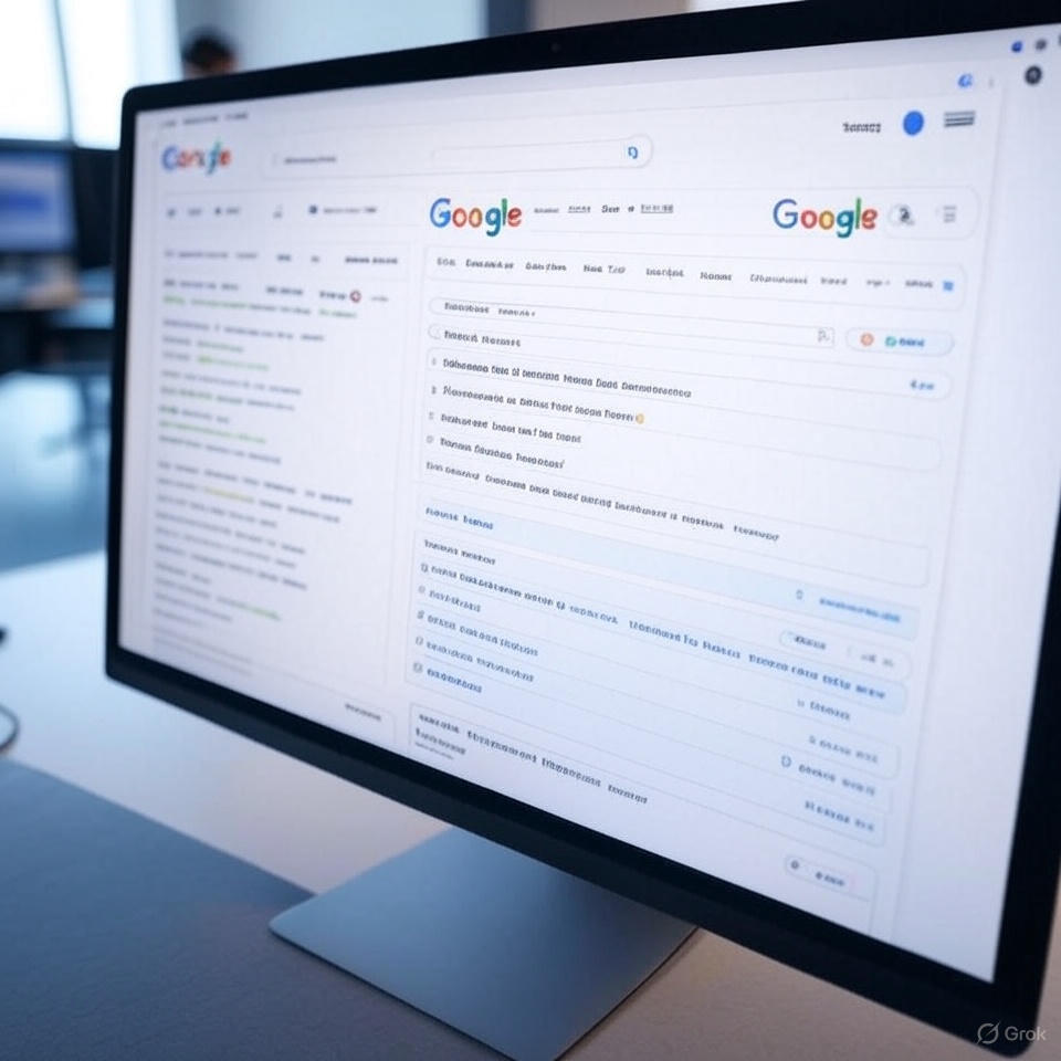 Ilustração conceitual do Modo IA do Google