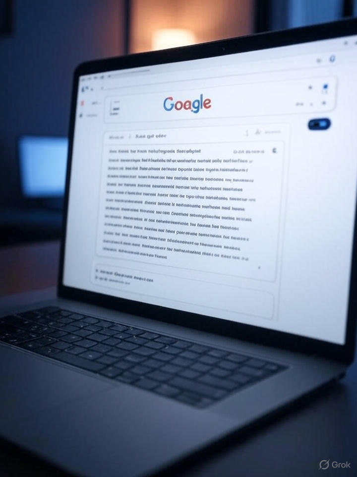 Exemplo de interface do Modo IA Google