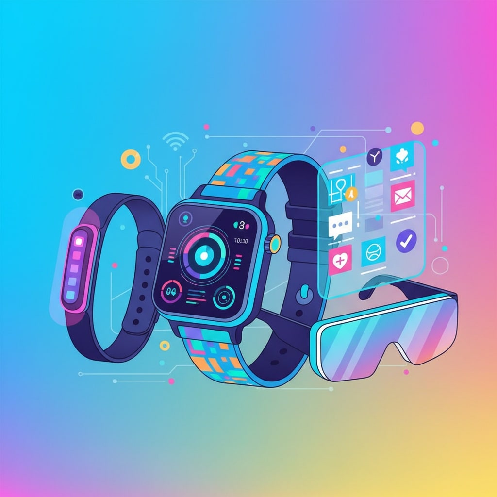 Ilustração: tecnologias de wearables
