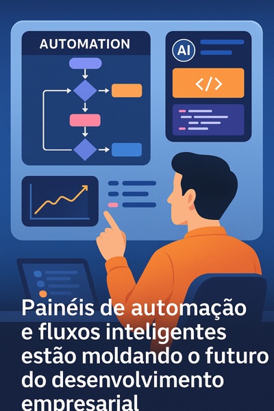Painel de automação low-code com IA