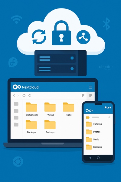 Interface moderna do Nextcloud em desktop e mobile
