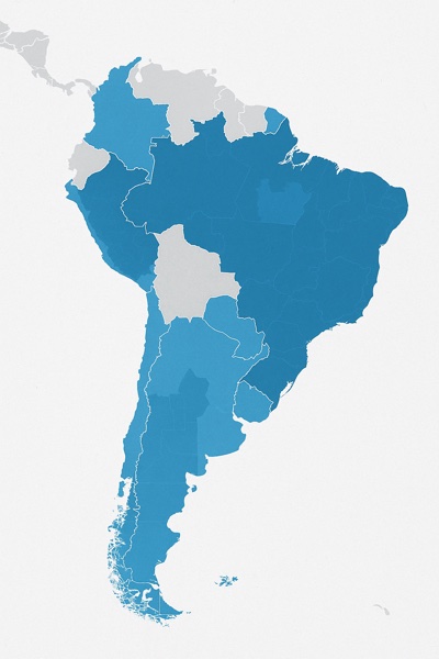 Mapa de cobertura da Starlink mostrando regiões em teste