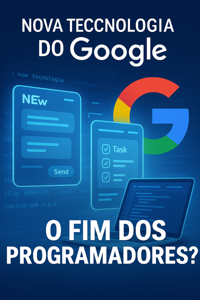 Interface do Vibe Coding do Google criando aplicativos a partir de comandos de texto