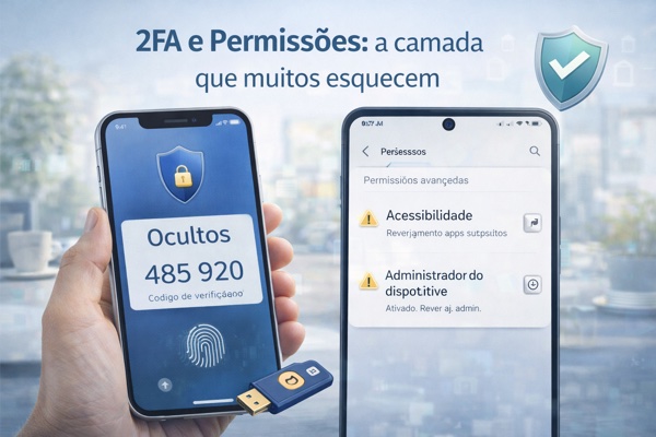 Autenticação em dois fatores e revisão de permissões no celular
