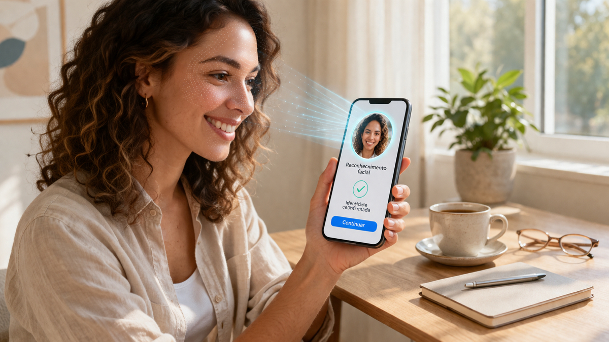 Reconhecimento facial e uso de aplicativos