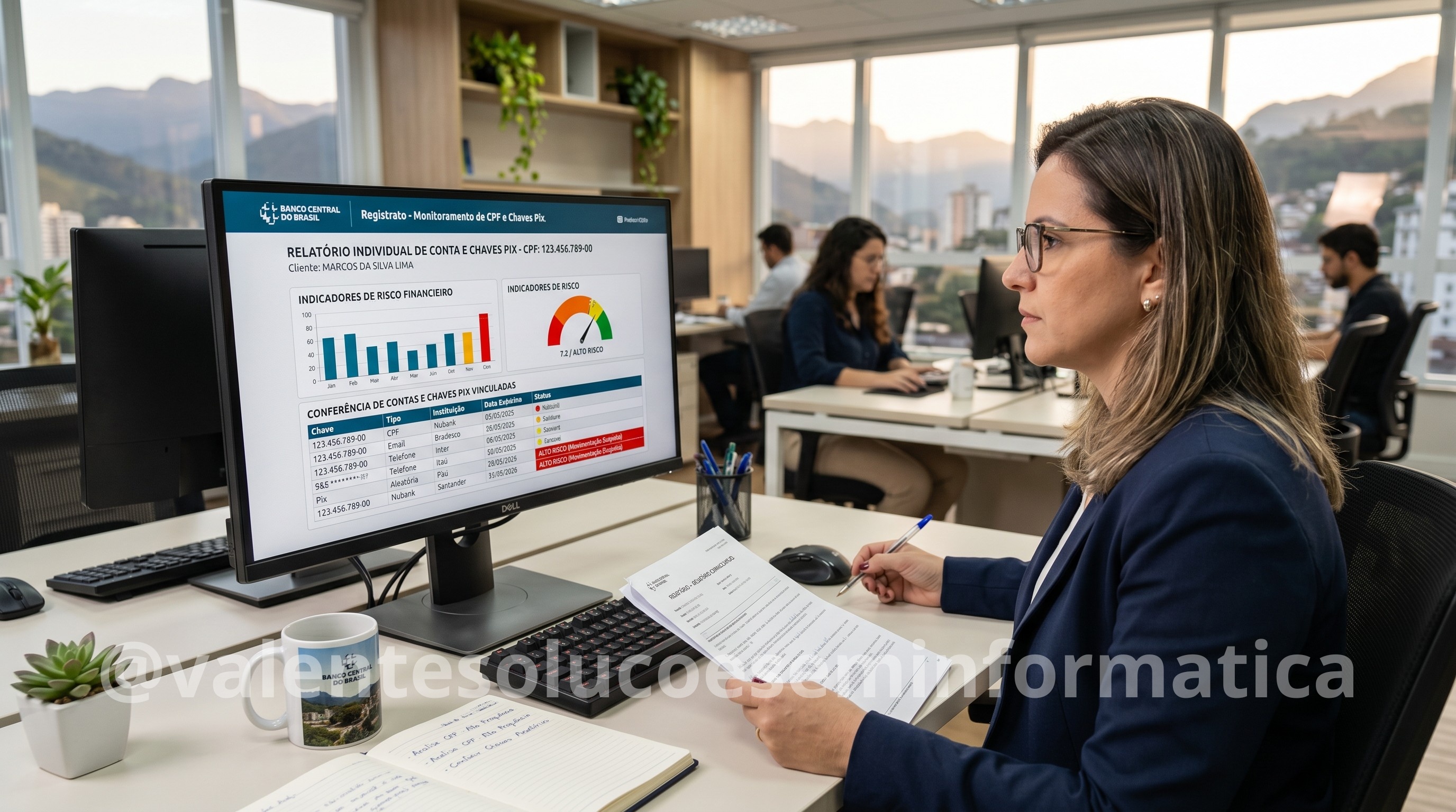 Monitoramento de risco e rastreio de chaves Pix com sinalização de fraude vinculada ao CPF