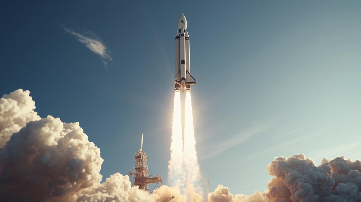 Foguete Starship lançando nova geração de satélites para ampliar comunicação móvel via satélite