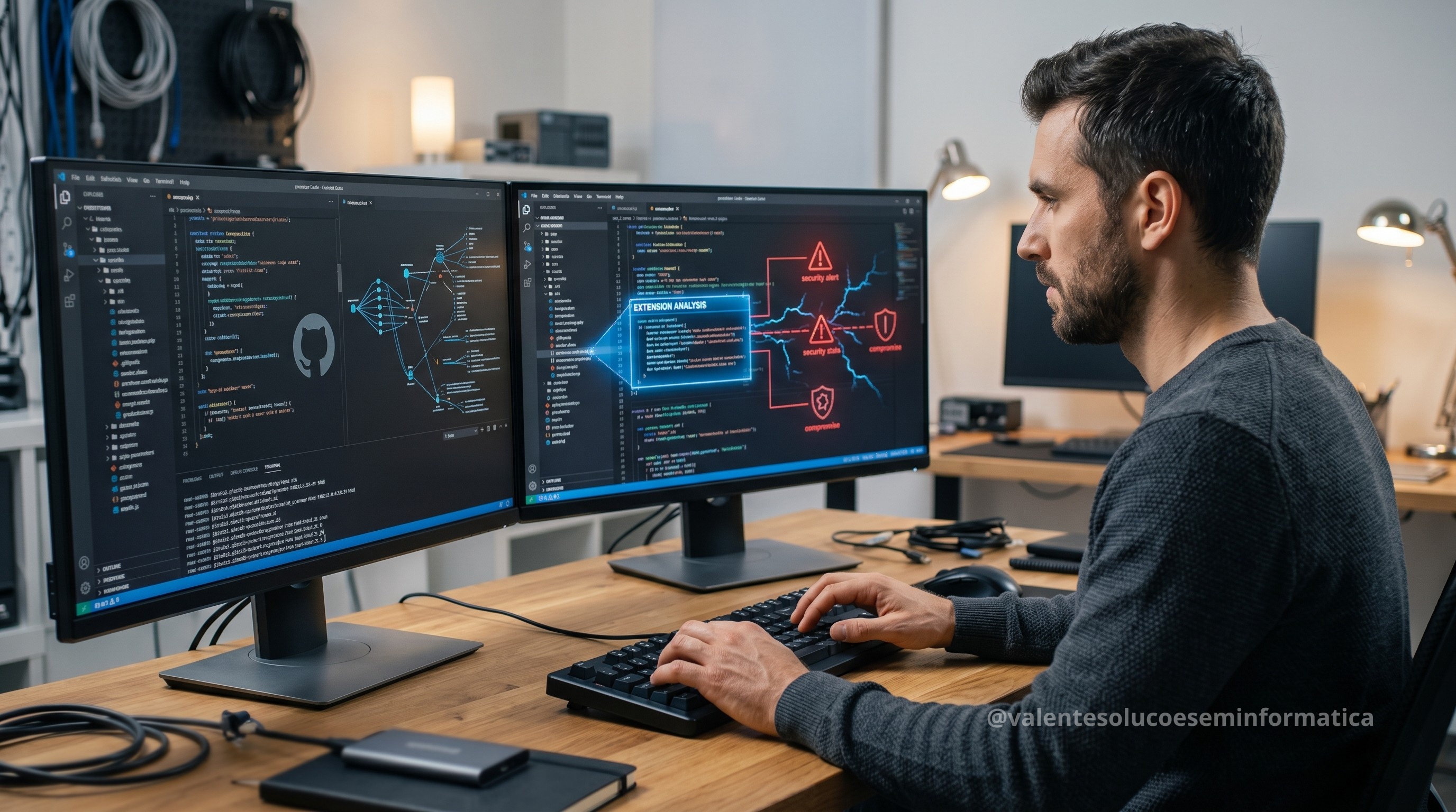 Ataque à cadeia de suprimentos envolvendo GitHub e Visual Studio Code