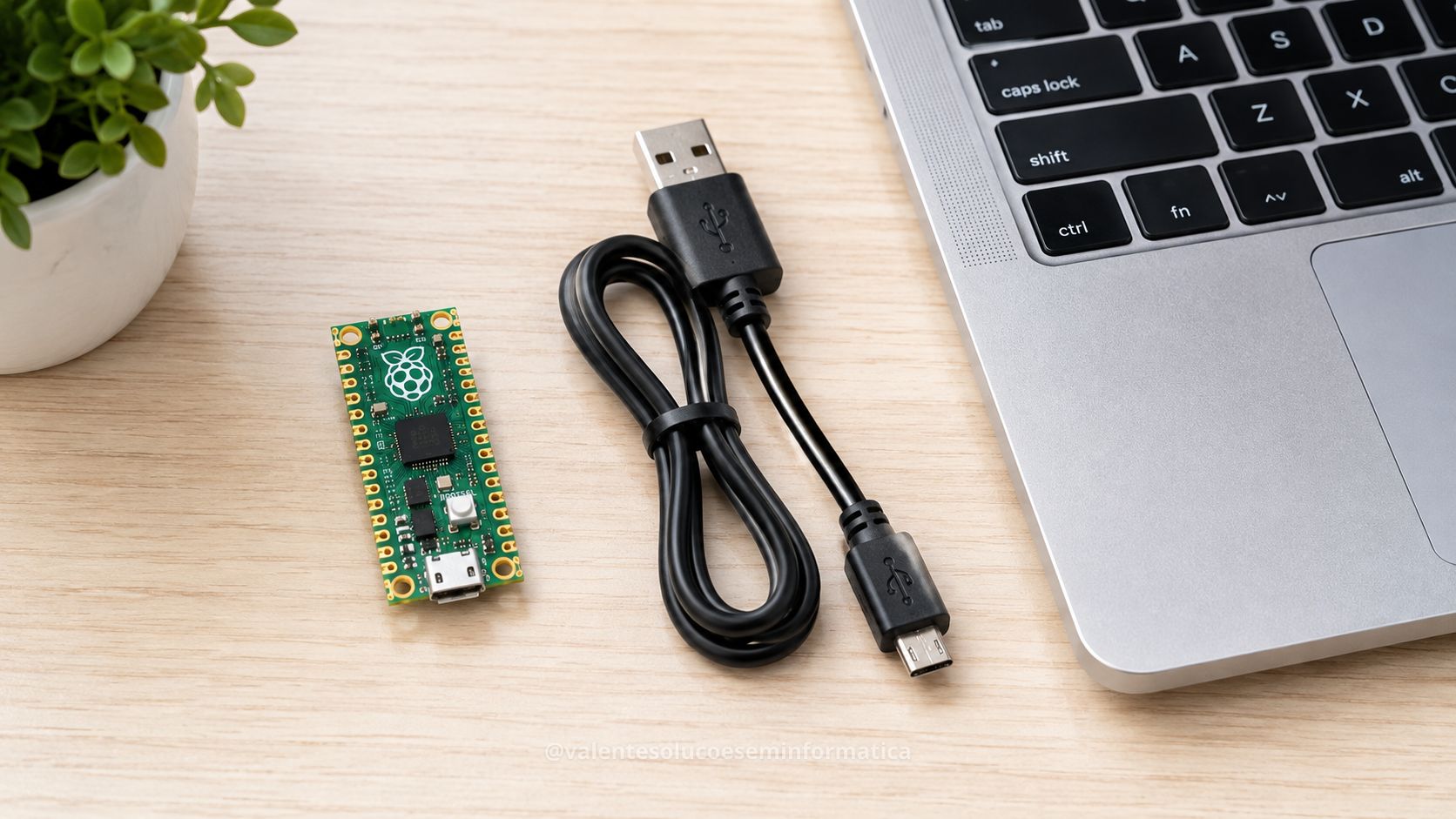 Materiais necessários para criar uma chave 2FA com Raspberry Pi Pico